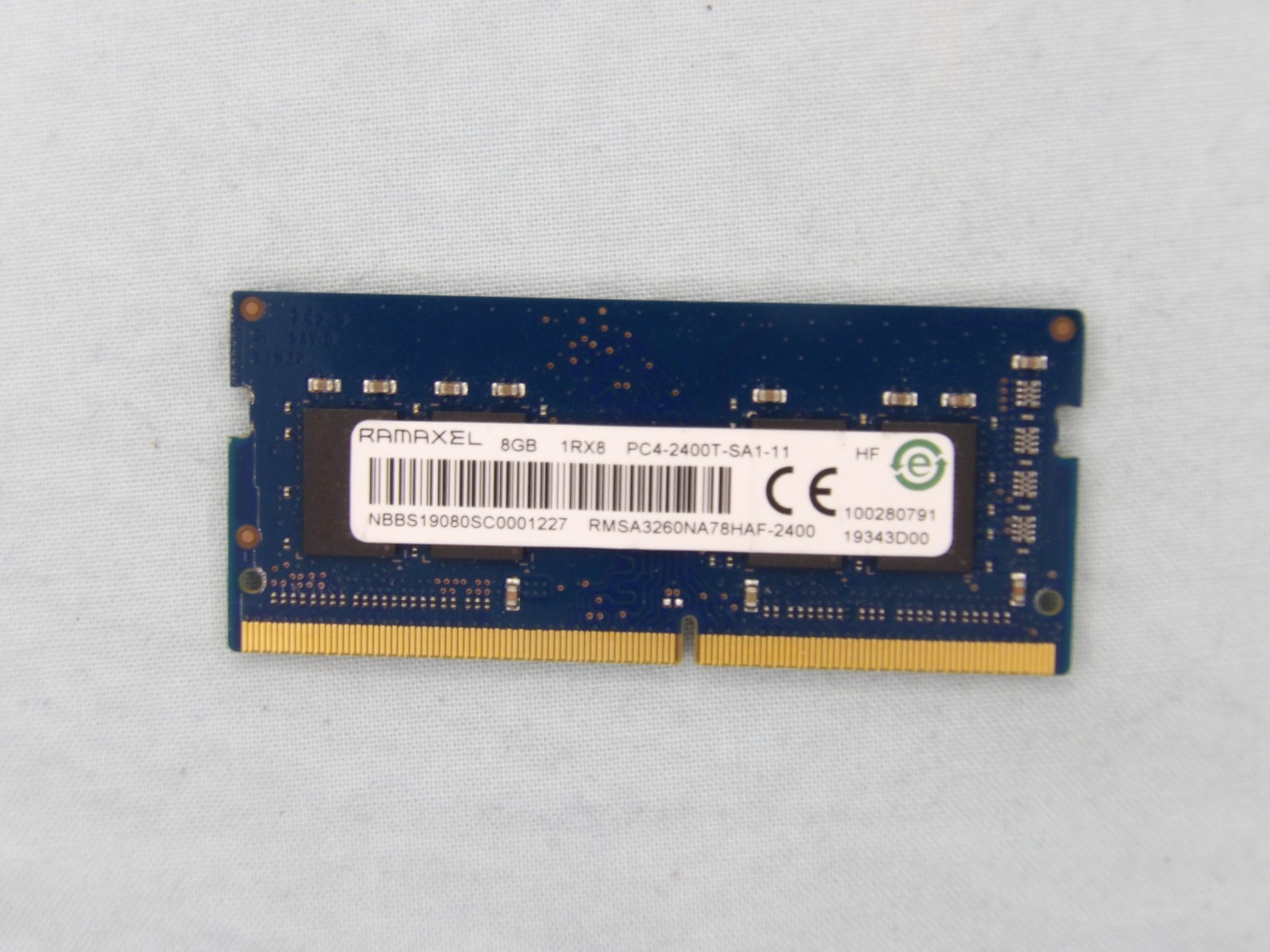 Ramaxel 8GB 1Rx8 PC4-2400T (RMSA3260NA78HAF-2400) DDR4 Laptop ram