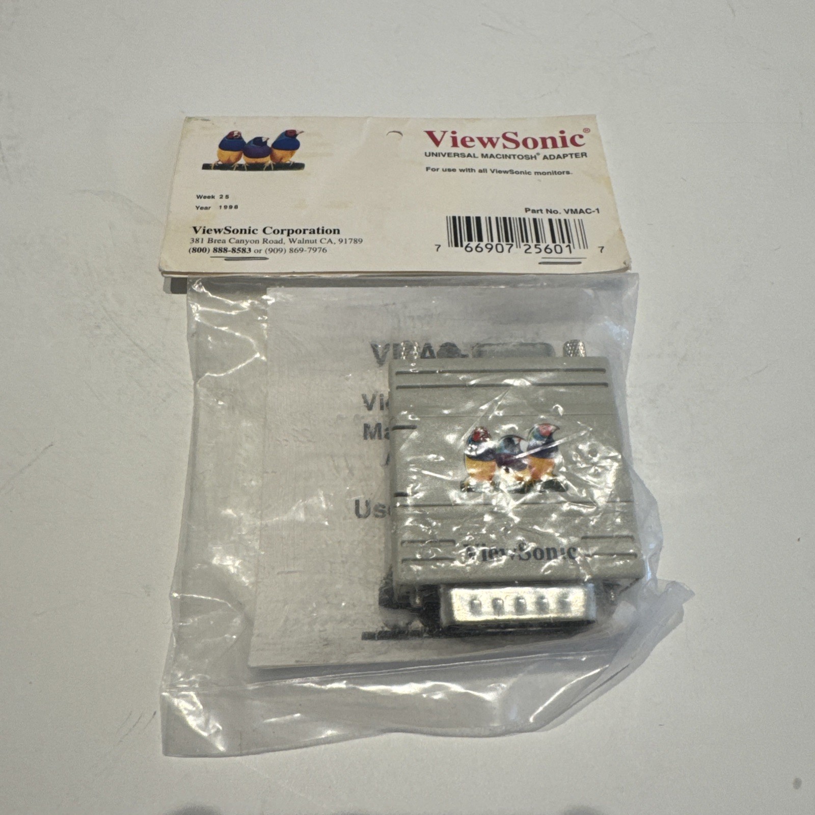 ViewSonic VMAC-1 Universal Macintosh VGA Monitor Adapter Apple Mac Vintage