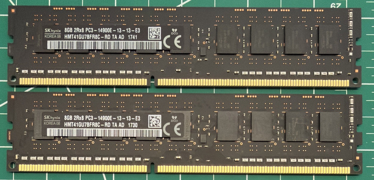 SK HYNIX - 16GB (2x 8GB) 2Rx8 PC3-14900E-13-12-E3 RAM
