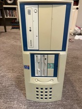 Vintage PC sleeper case 2000 Pentium 4 full tower 6 drive bays picture