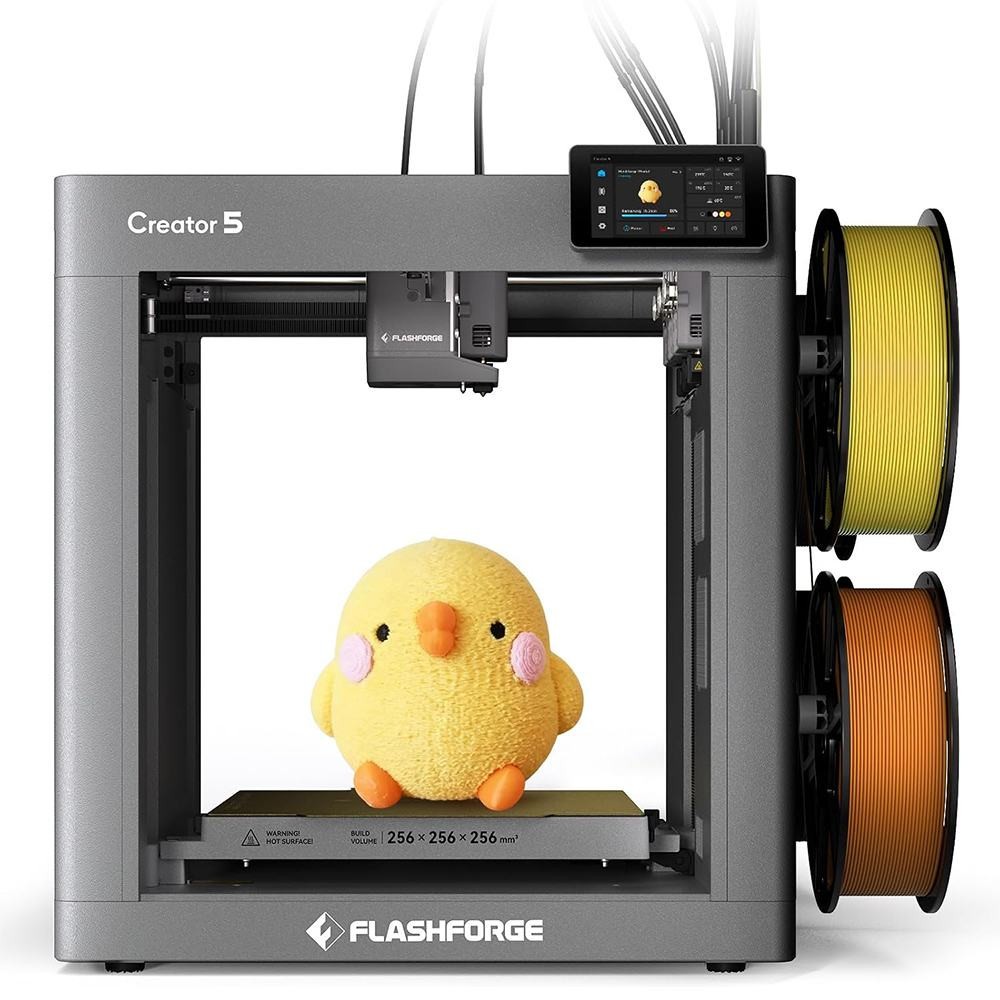 FLASHFORGE Creator 5 3D Printer Multi Color 4 Toolhead 7s FlashSwap Zero Waste FLASHFORGE Creator 5 3D Printer Multi Color 4 Toolhead 7s FlashSwap Zero Waste