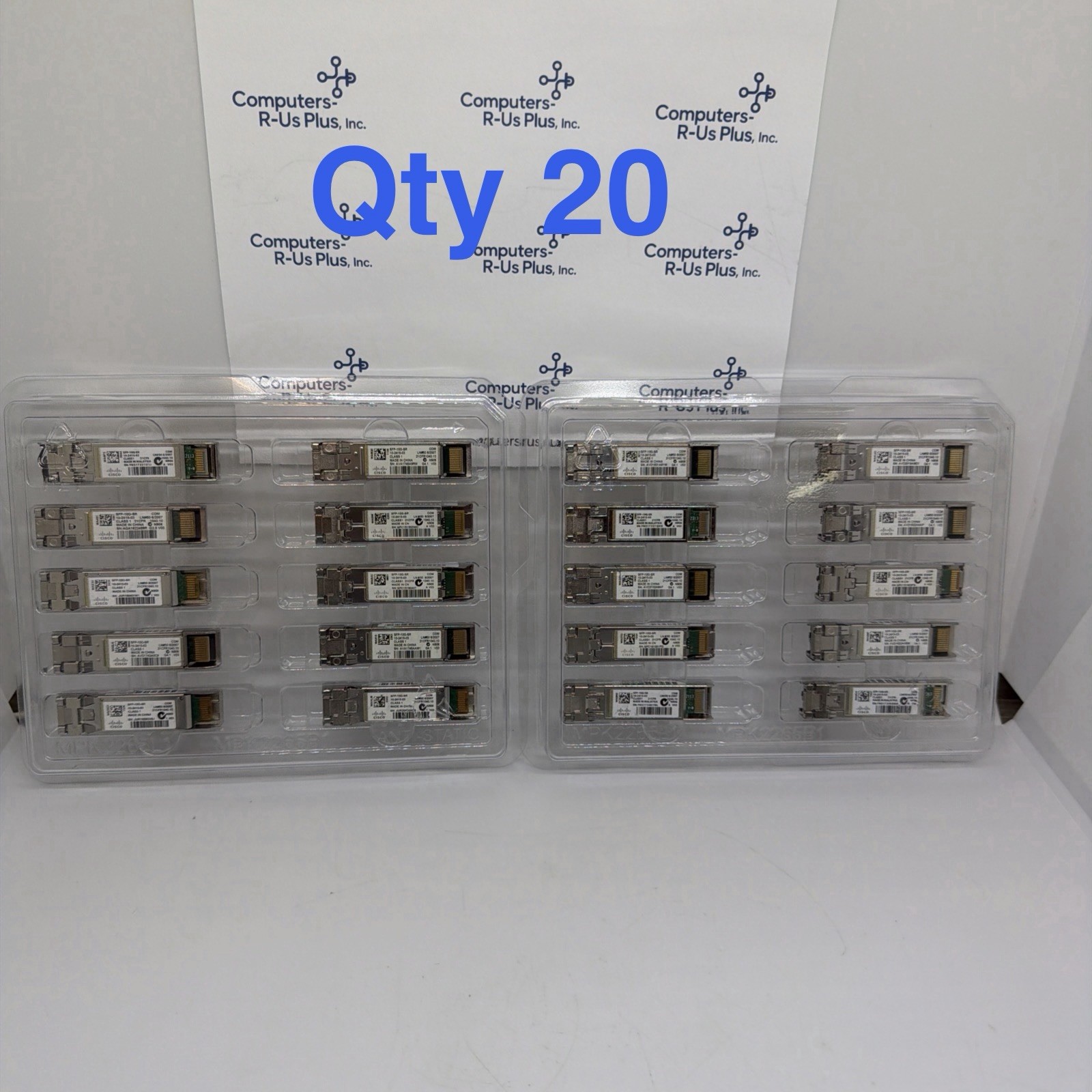 CISCO SFP-10G-SR V03 10-2415-03 850nm 10GBASE-SR SFP Multi mode Module Lot of 20