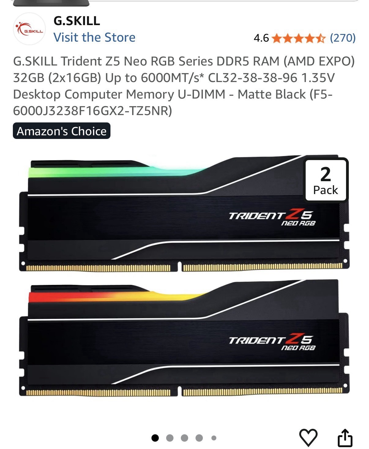G. Skill 32GB DIMM