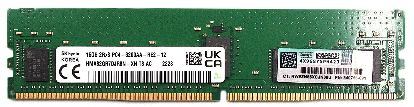 (LOT OF 148) SK Hynix 16GB 2Rx8 PC4-3200AA ECC RDIMM Memory HMA82GR7DJR8N-XN (LOT OF 148) SK Hynix 16GB 2Rx8 PC4-3200AA ECC RDIMM Memory HMA82GR7DJR8N-XN