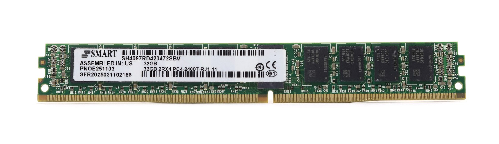 Smart 32GB 2Rx4 PC4-2400T-RJ1-11 ECC REG Server Memory SH4097RD420472SBV Tested Smart 32GB 2Rx4 PC4-2400T-RJ1-11 ECC REG Server Memory SH4097RD420472SBV Tested