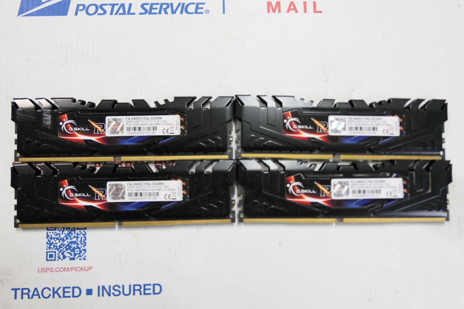 G. SKILL 32GB 4x8GB DDR4 2400 MHz UDIMM Desktop Memory Kit F4-2400C15Q-32GRK