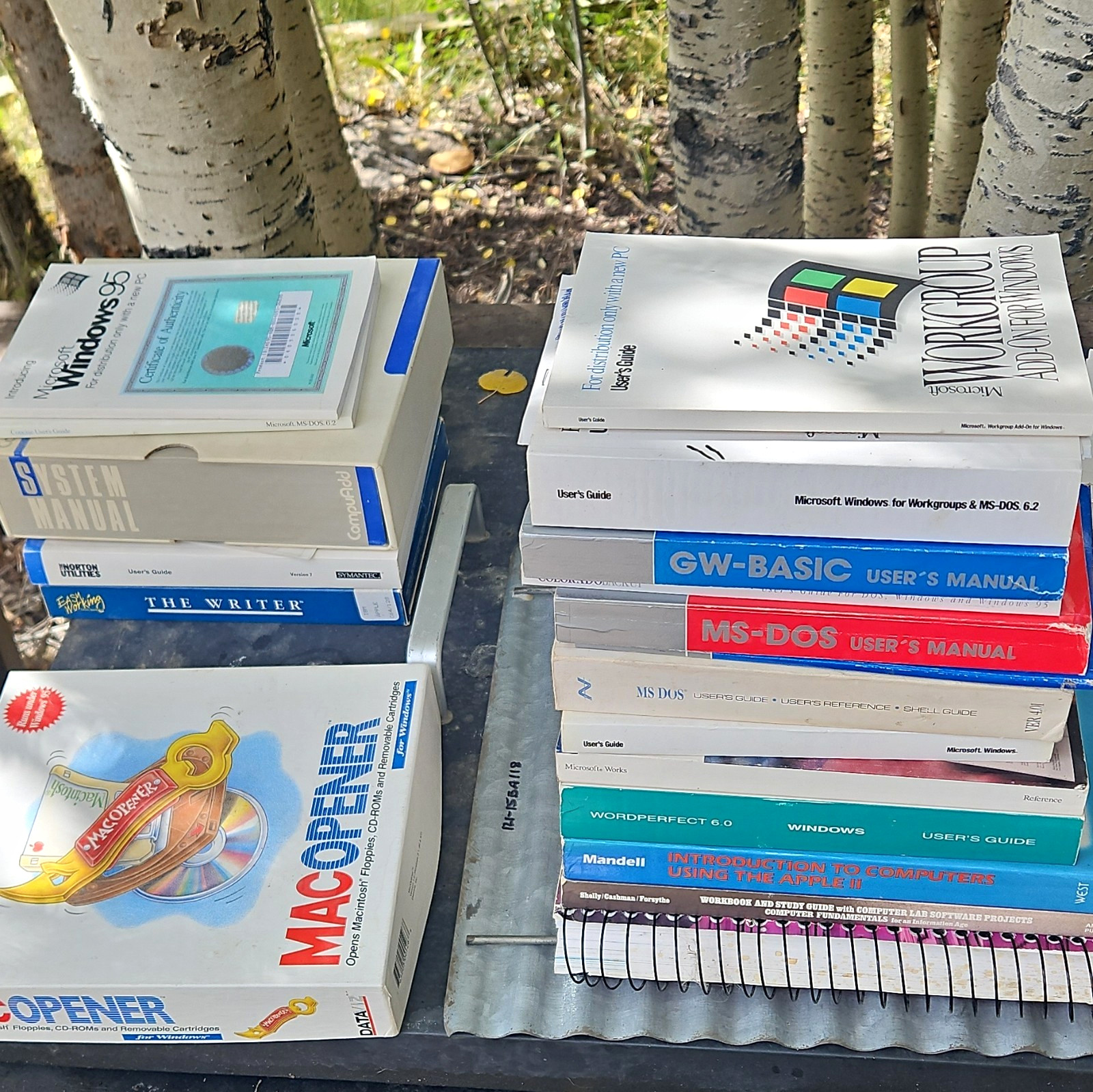 Huge Lot Vintage Computer Manuals Disc's Floppys Macopener Windows 95 & More