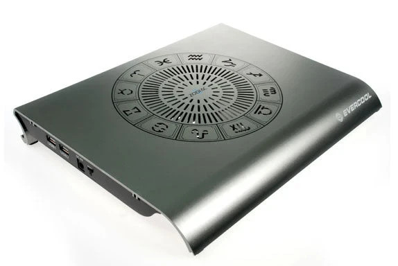 NEW VINTAGE Evercool Zodiac II Pure Aluminum Notebook Cooling Pad-Titanium Black
