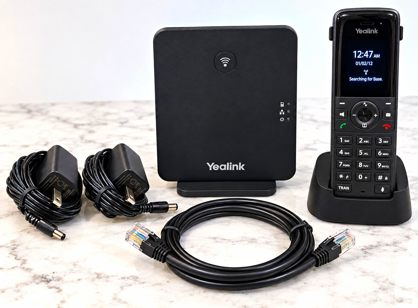 Yealink W70B W73H DECT IP VoIP Cordless Phone Handset Base Charger Never Used