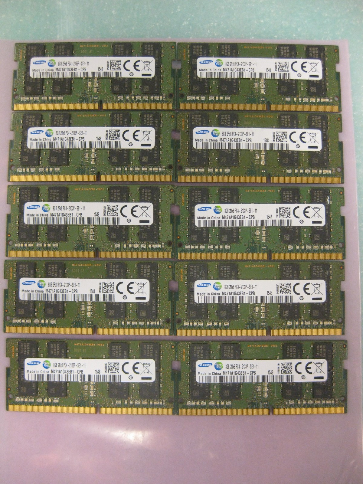 Samsung 8GB DDR4 SO-DIMM PC4-2133P Non-ECC 260-Pin  M471A1G43EB1-CPB   Lot of 10
