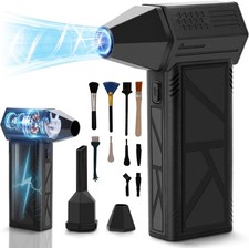 WeePro Compressed Air Duster 180000RPM Cordless Mini Turbo Fan, 3-Speed Vacuum picture