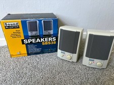 Vintage Sound Blaster SBS38 PC computer Speakers Parts Or Repair PLEASE READ picture
