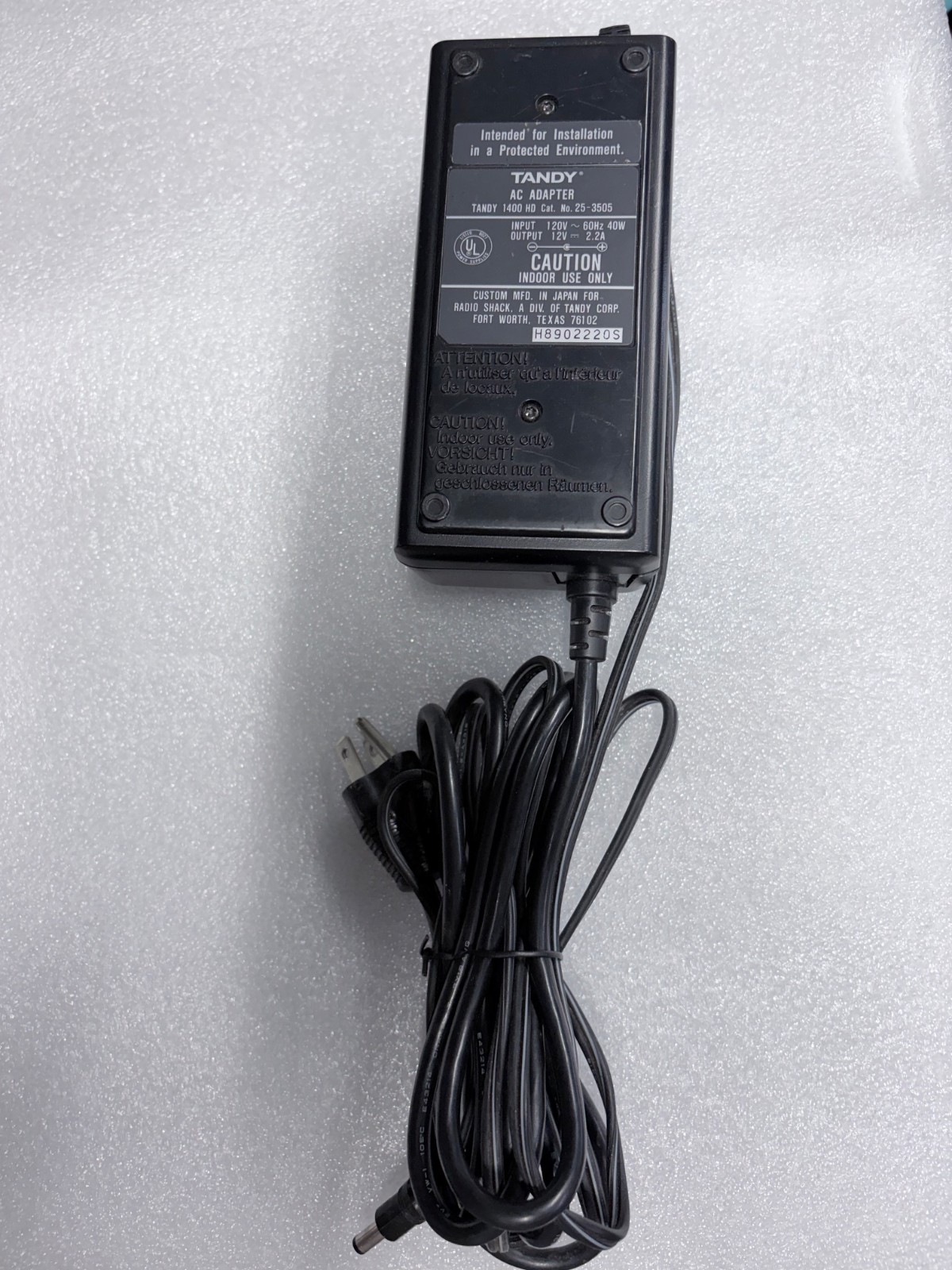 Tandy 1400 HD 25-3505 Vintage Portable Computer PC Power Adapter Tested/Working Tandy 1400 HD 25-3505 Vintage Portable Computer PC Power Adapter Tested/Working