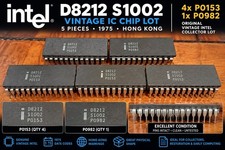 5x Vintage Intel D8212 S1002 IC Chips 1975 Hong Kong P0153 P0982 picture