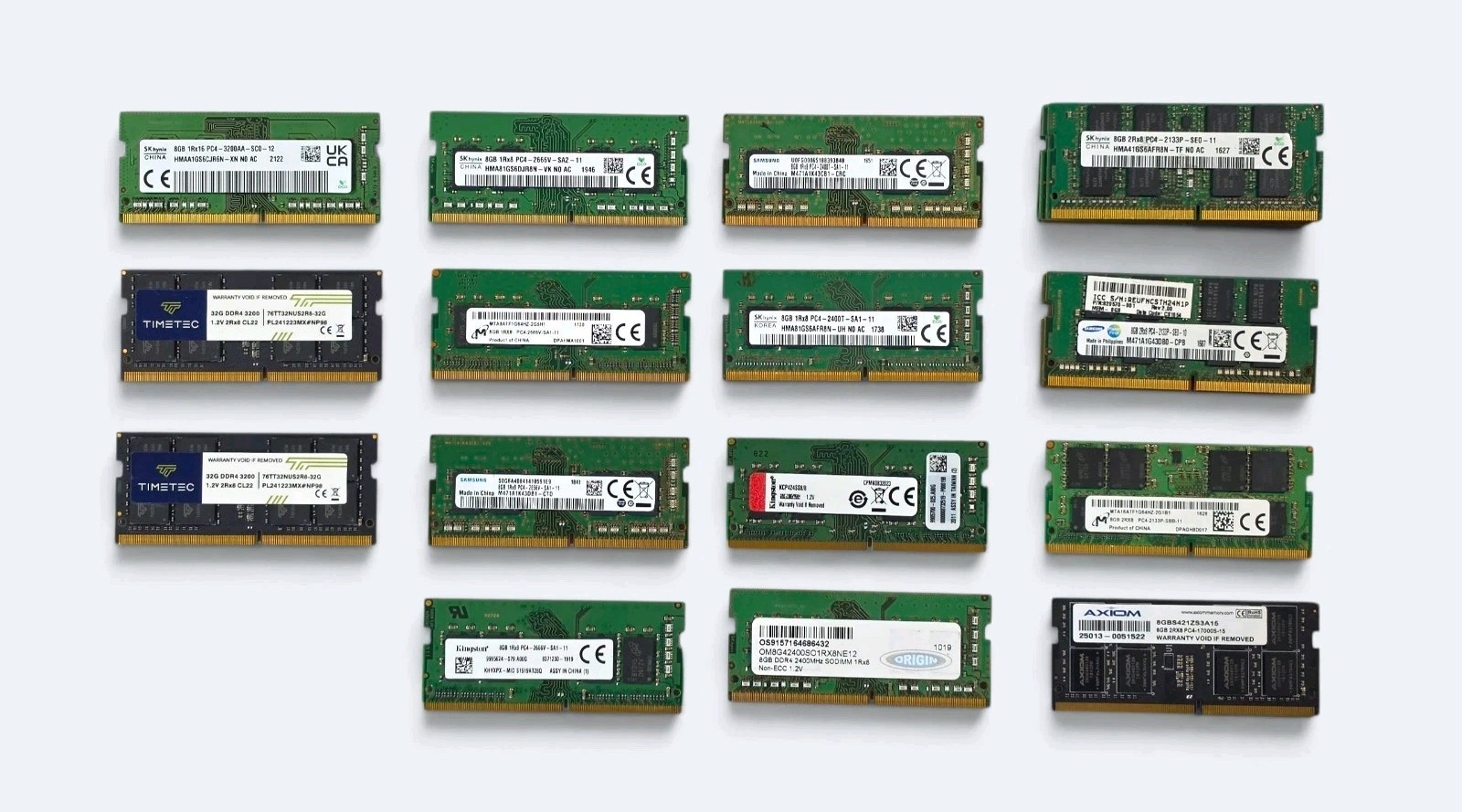 Lot Of 26x 32gb/8gb Micron/SKhynix/samsung/mix Ddr4 Sodimm 2133mhz To 3200MHz π₯ Lot Of 26x 32gb/8gb Micron/SKhynix/samsung/mix Ddr4 Sodimm 2133mhz To 3200MHz π₯