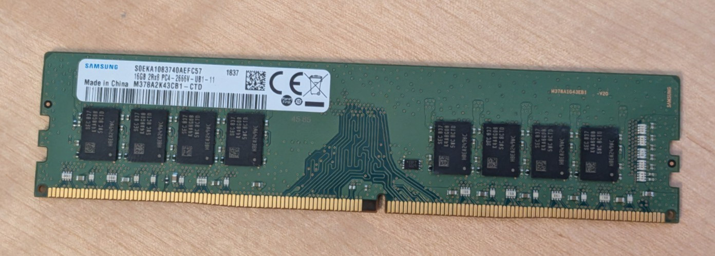 16GB Samsung M378A2K43CB1-CTD 1x 16GB DDR4 2666Mhz Desktop Memory RAM