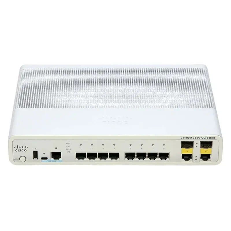 Cisco Catalyst WS-C3560CG-8TC-S 8-Port Gigabit Layer 3 Fanless Network Switch