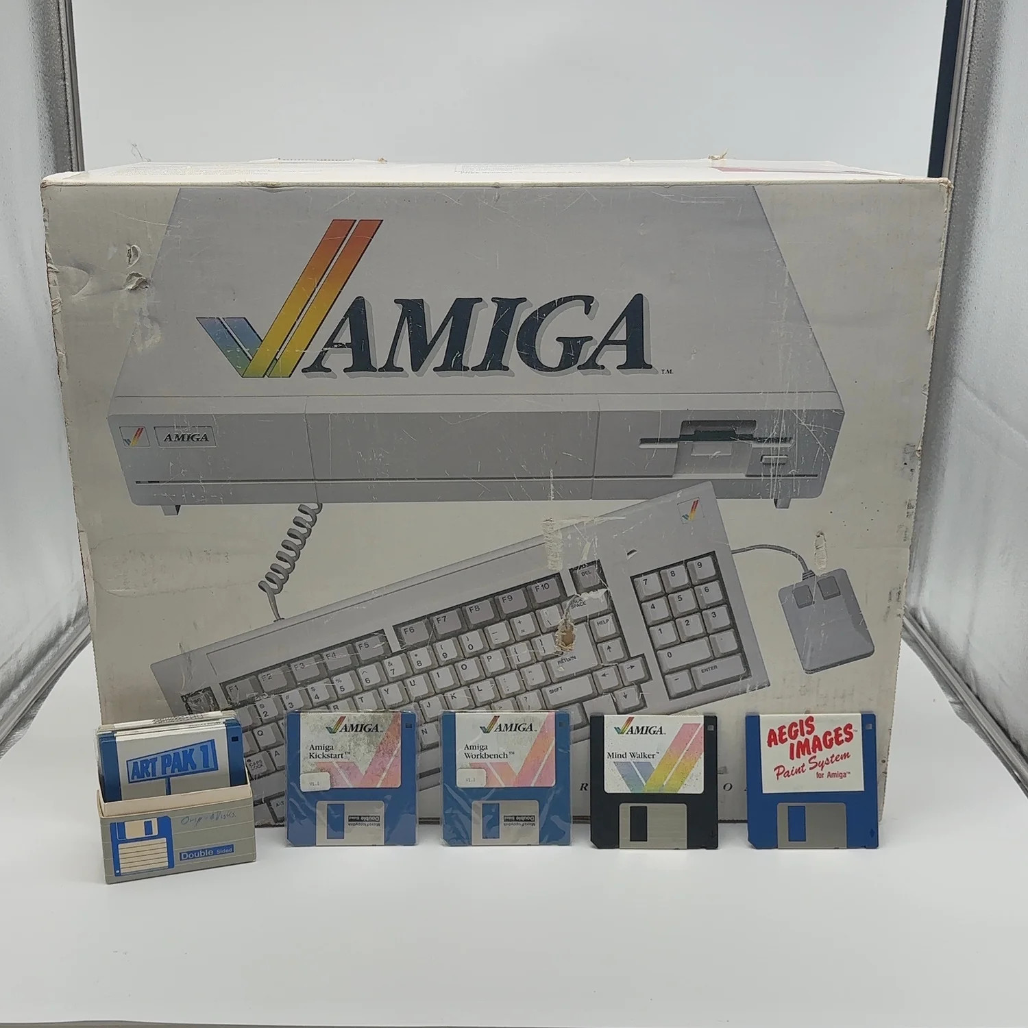 Commodore Amiga 1000 Personal Computer With Original Monitor and Speakers