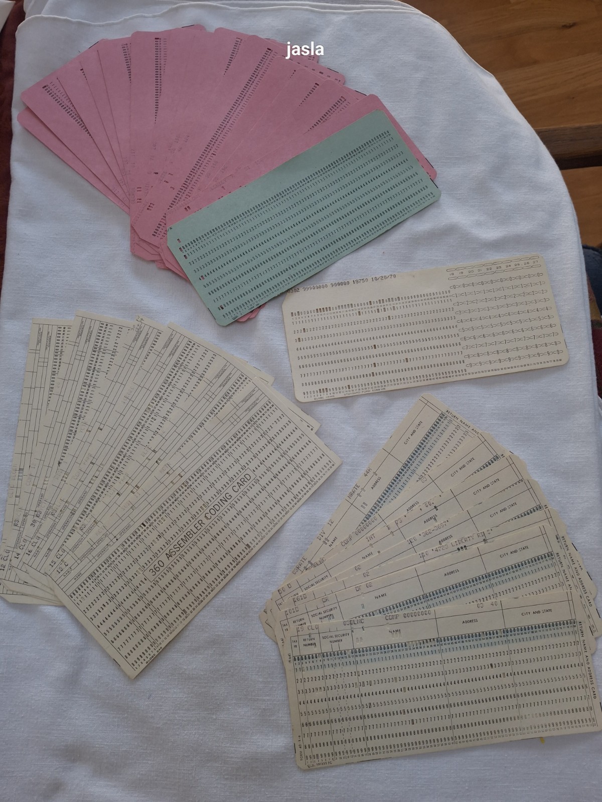 30 IBM 80-Column Computer Punch Cards  Mixed Mainframe Tech Ephemera  5 Types