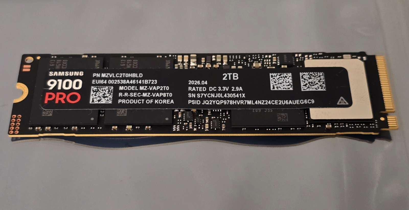⭐Samsung 2TB 9100 PRO⭐ 14,700MB/s PCIe 5.0 x4 NVMe M.2 2280 SSD (MZ-VAP2T0B/AM)