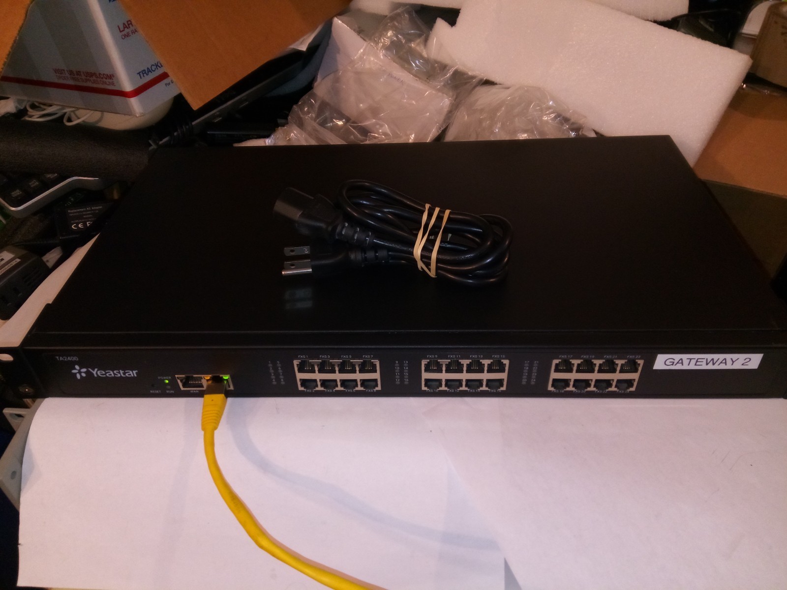 YEASTAR MODEL TA2400 NEOGATE VOIP ANALOG FXS GATEWAY WITH 24 CHANNEL PHONE/FAX