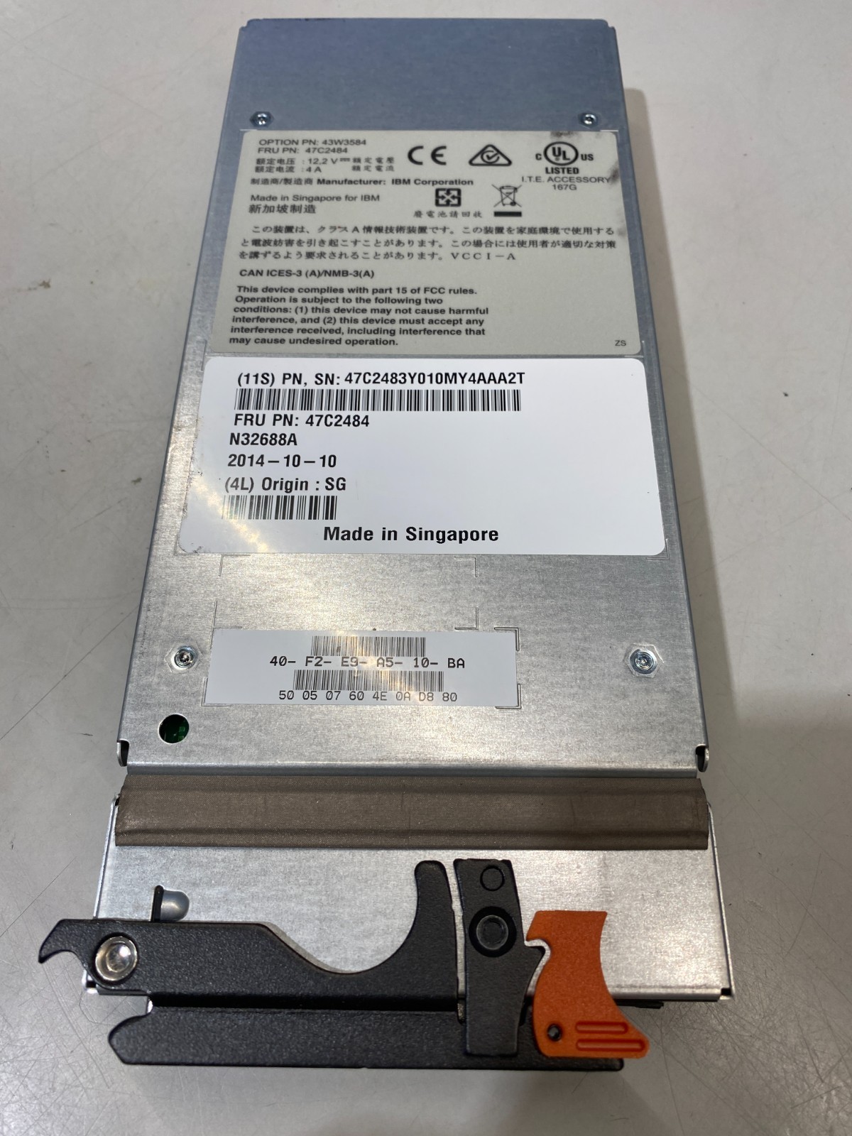 47C2484 Lenovo IBM SAS RAID Controller Module for Lenovo IBM BladeCenter S 47C2484 Lenovo IBM SAS RAID Controller Module for Lenovo IBM BladeCenter S