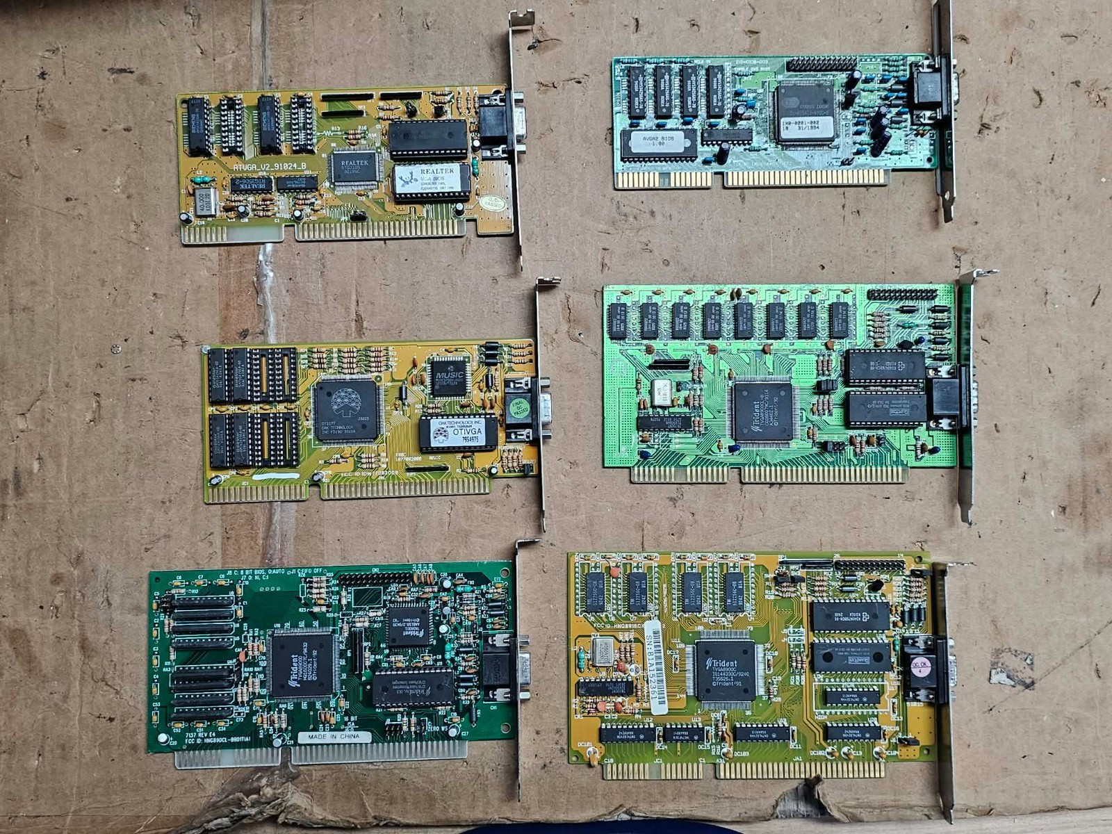 Lot of 6x Clean Vintage Retro ISA Video  Graphics Expansion Cards 286 386 486 #3