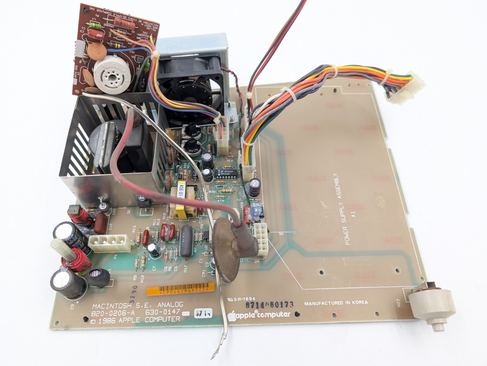 Apple Macintosh SE Analog Board 820-0206-A 630-0147 - Working (260201 2) Apple Macintosh SE Analog Board 820-0206-A 630-0147 - Working (260201 2)