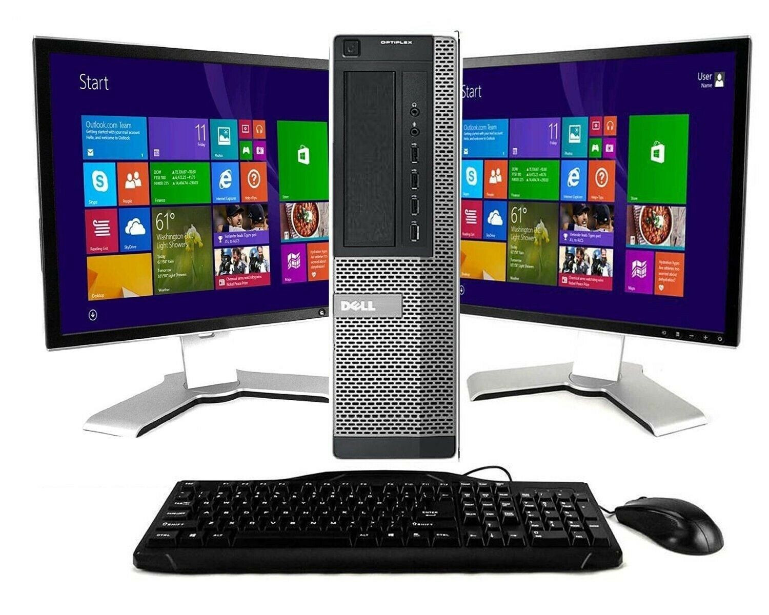 Dell Desktop PC Computer Core i3 8GB DUAL 22\