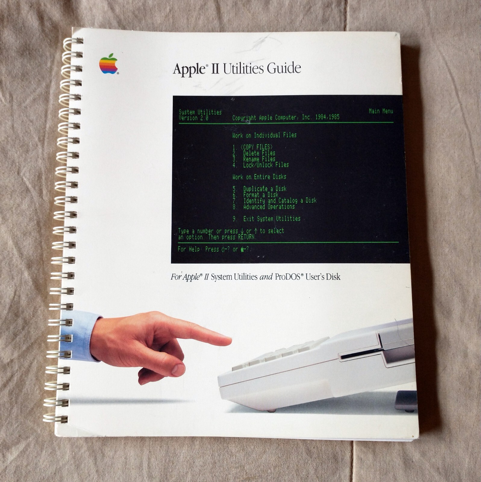 Vintage 1985 Apple II Utilities Guide Spiral Bound Vintage 1985 Apple II Utilities Guide Spiral Bound