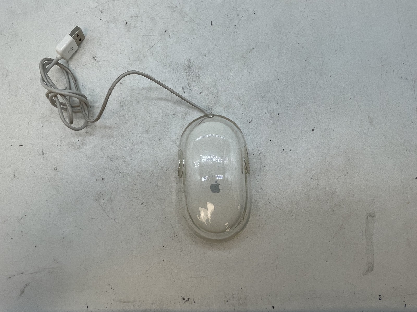 Vintage Apple Pro Optical Mouse White Clear M5769 USB Mac Wired - 