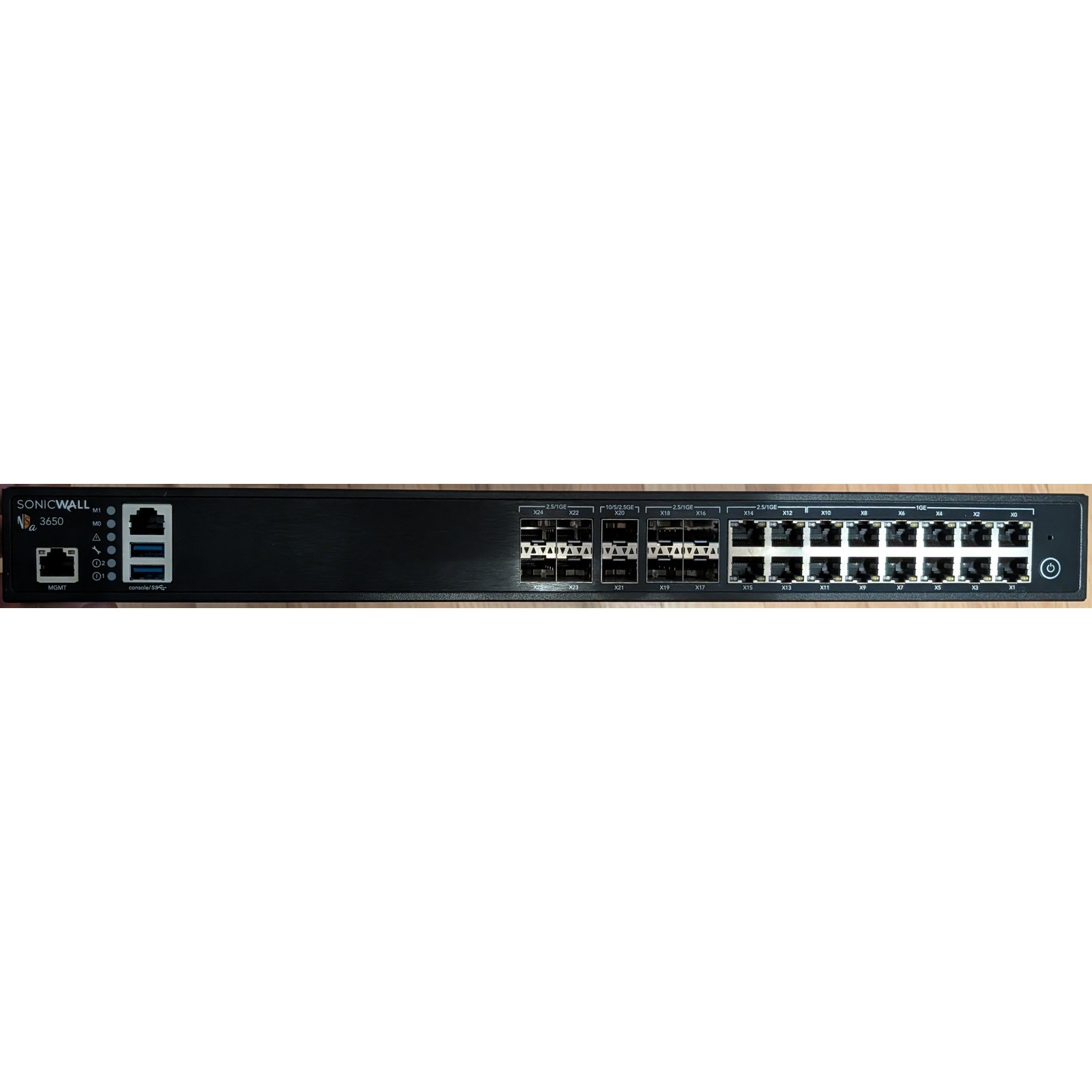 SonicWall NSa 3650 Network Security Firewall Appliance 1RK38-0C7 w/ Rack Ears SonicWall NSa 3650 Network Security Firewall Appliance 1RK38-0C7 w/ Rack Ears