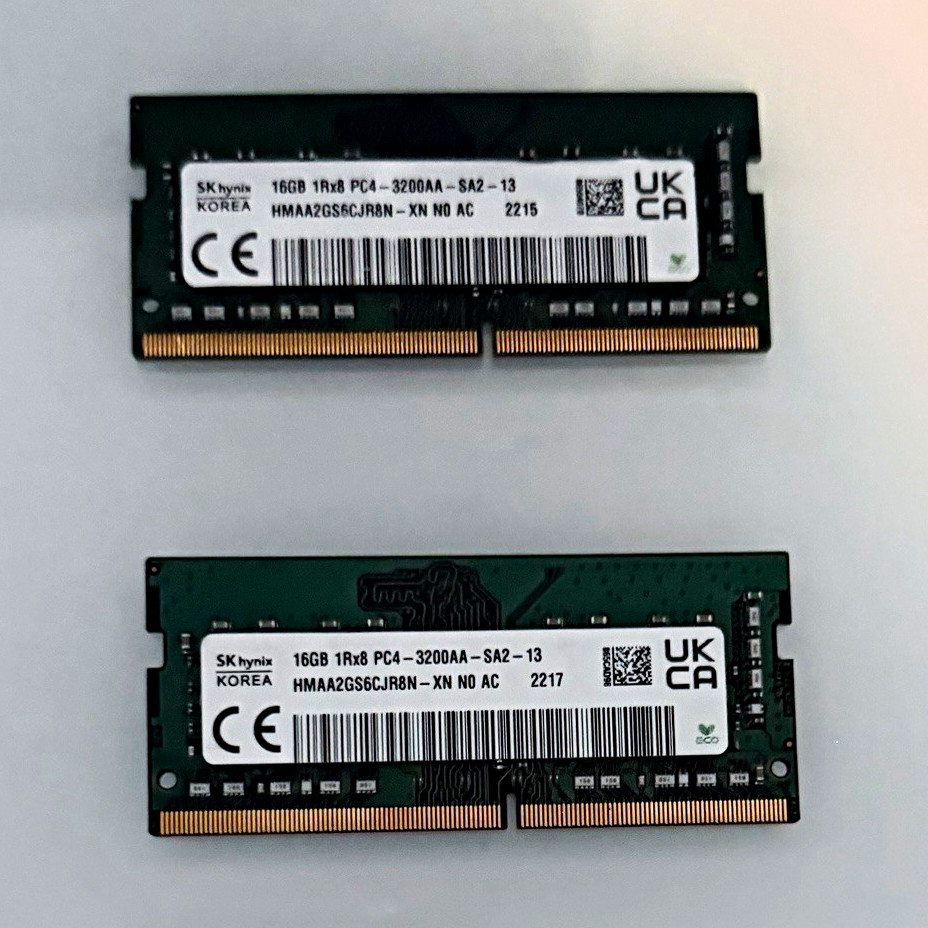 SK hynix 32GB (2x16GB) DDR4-3200 PC4-3200AA 260-Pin SO-DIMM Non-ECC
