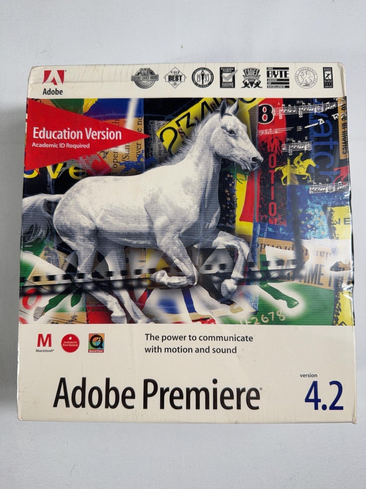 Vintage 1995 Adobe Premiere 4.2 Education Version Macintosh Editing Software Vintage 1995 Adobe Premiere 4.2 Education Version Macintosh Editing Software