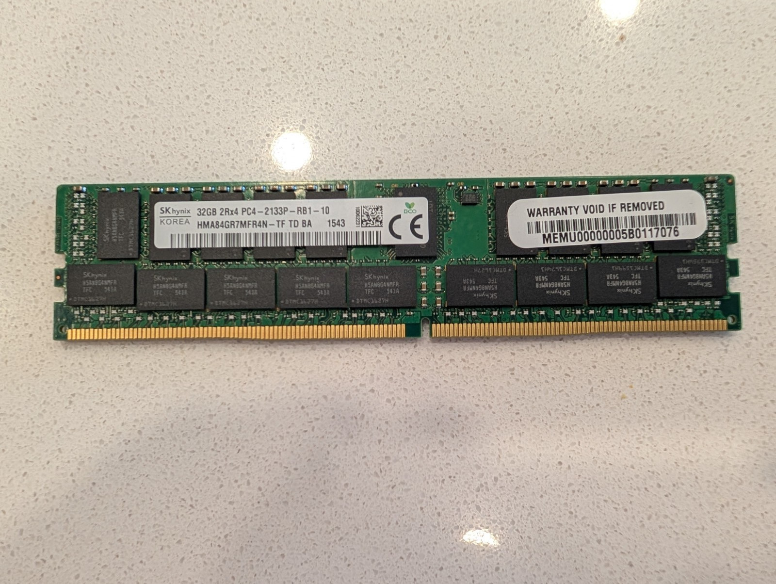 SK Hynix 4x32GB DDR4 RDIMM Server Memory Module HMA84GR7AFR4N-TF PC4-2133P