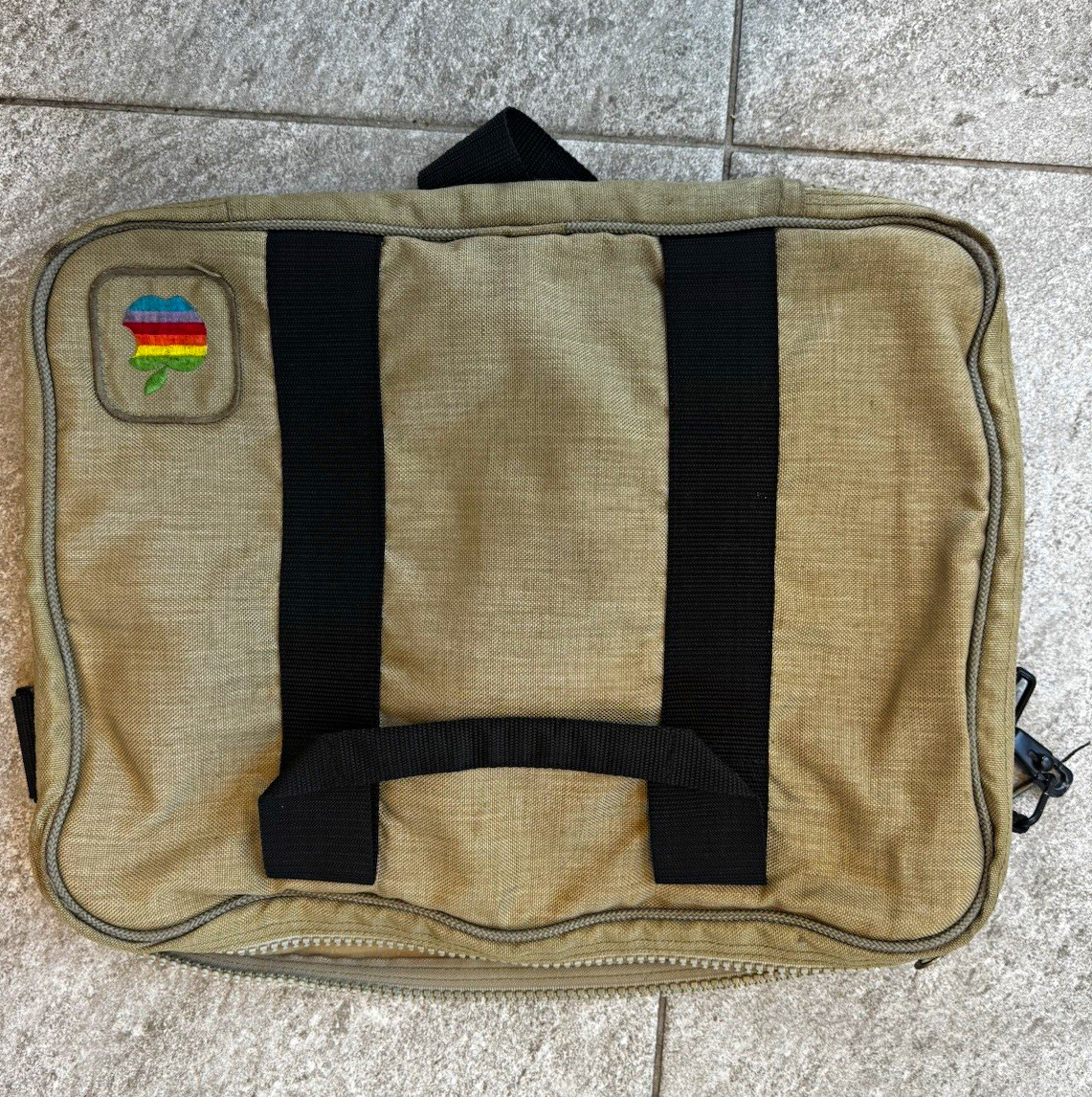 Vintage 1990s Apple Mac Computer Case Bag w/strap Rainbow Logo Canvas Vintage 1990s Apple Mac Computer Case Bag w/strap Rainbow Logo Canvas