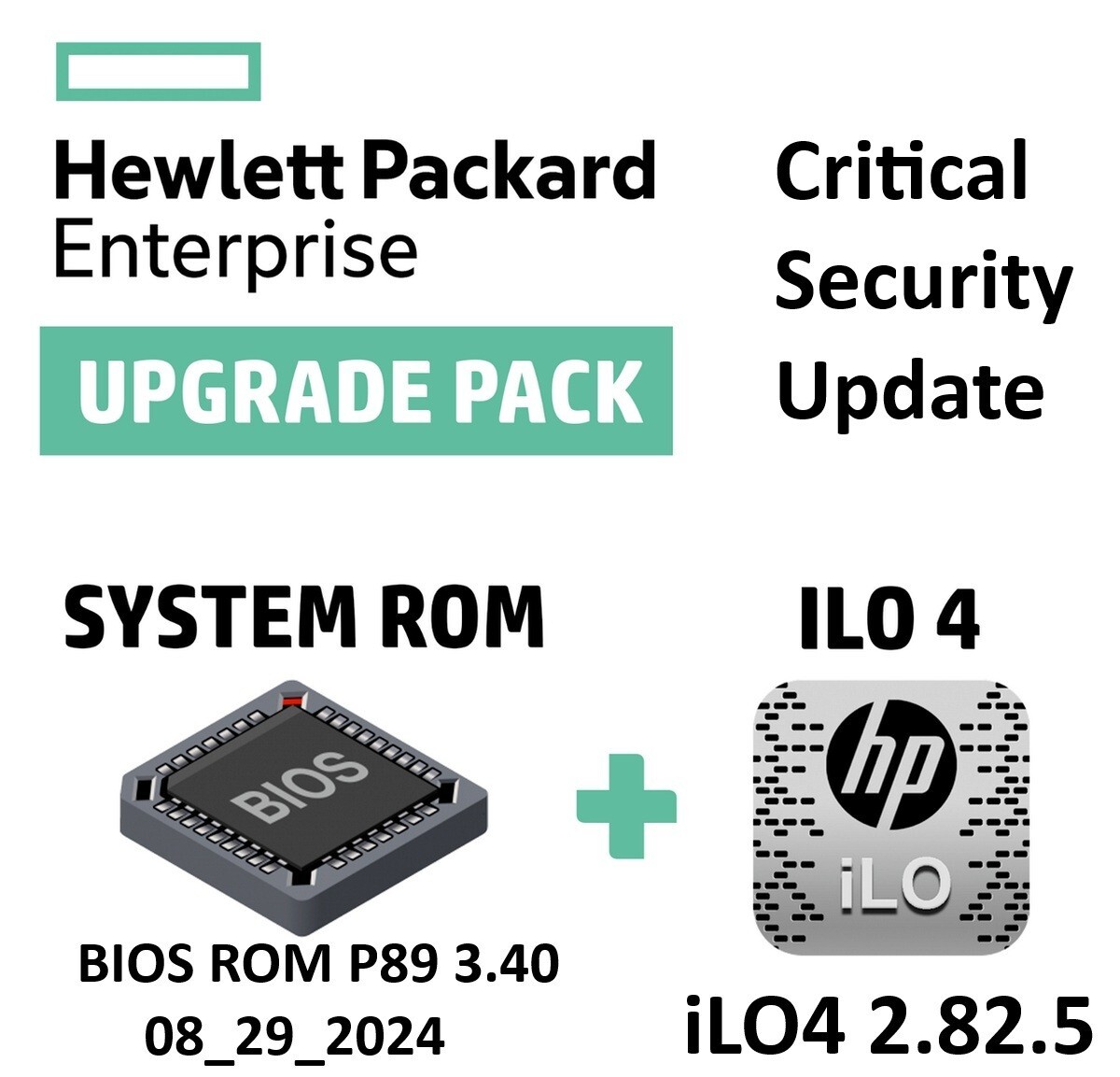 Critical BIOS ROM HPE ProLiant DL160 DL180 Gen9 (U20) U20_3.40_08_29_2024+iLO4