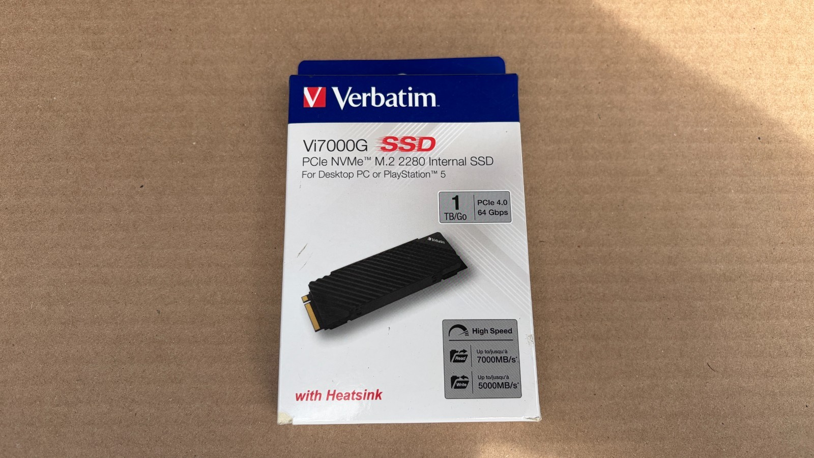 Verbatim 1TB Vi7000 PCIe NVMe M.2 2280 Internal SSD W/ Heatsink PS5/PC 49367