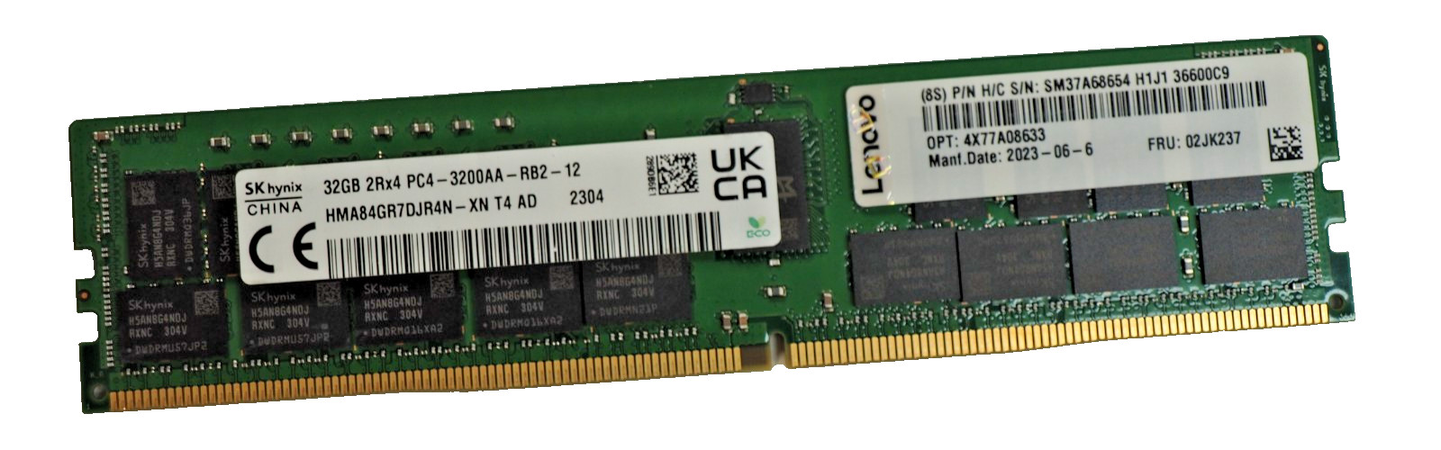 SK Hynix 32GB 2Rx4 PC4-3200AA HMA84GR7DJR4N–XN ECC REG Server Memory RAM