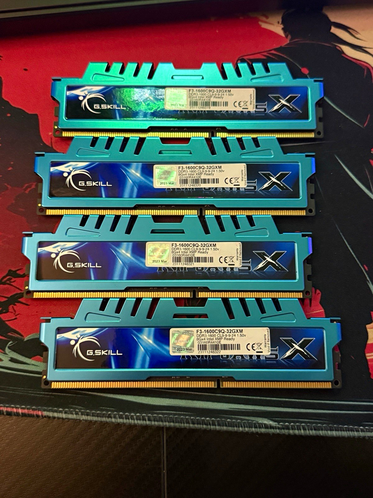 G.SKILL Ripjaws X 32GB (4x8GB) DDR3-1600 PC3-12800 240-Pin DIMM
