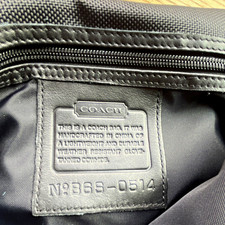 Vintage COACH Express Briefcase Black Leather Adjustable Strap B6S-0514 picture