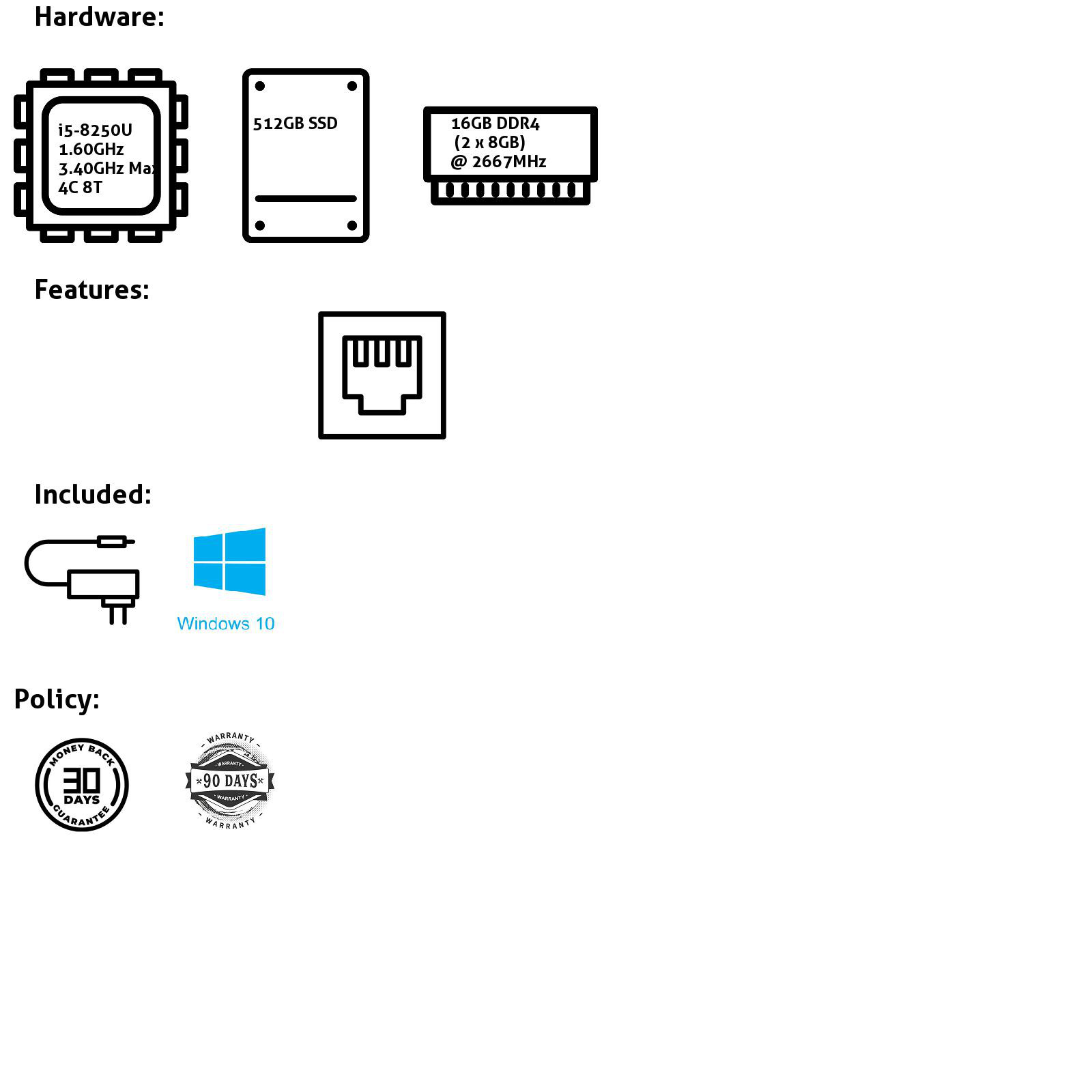 LENOVO 11AWS0AS00 i5-8250U 0 GHz 16GB RAM 512GB SSD Windows 11 LENOVO 11AWS0AS00 i5-8250U 0 GHz 16GB RAM 512GB SSD Windows 11