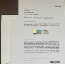 Microsoft SQL Server 2025 Standard 32 Core Unlimited User CALs CoA Authentic picture