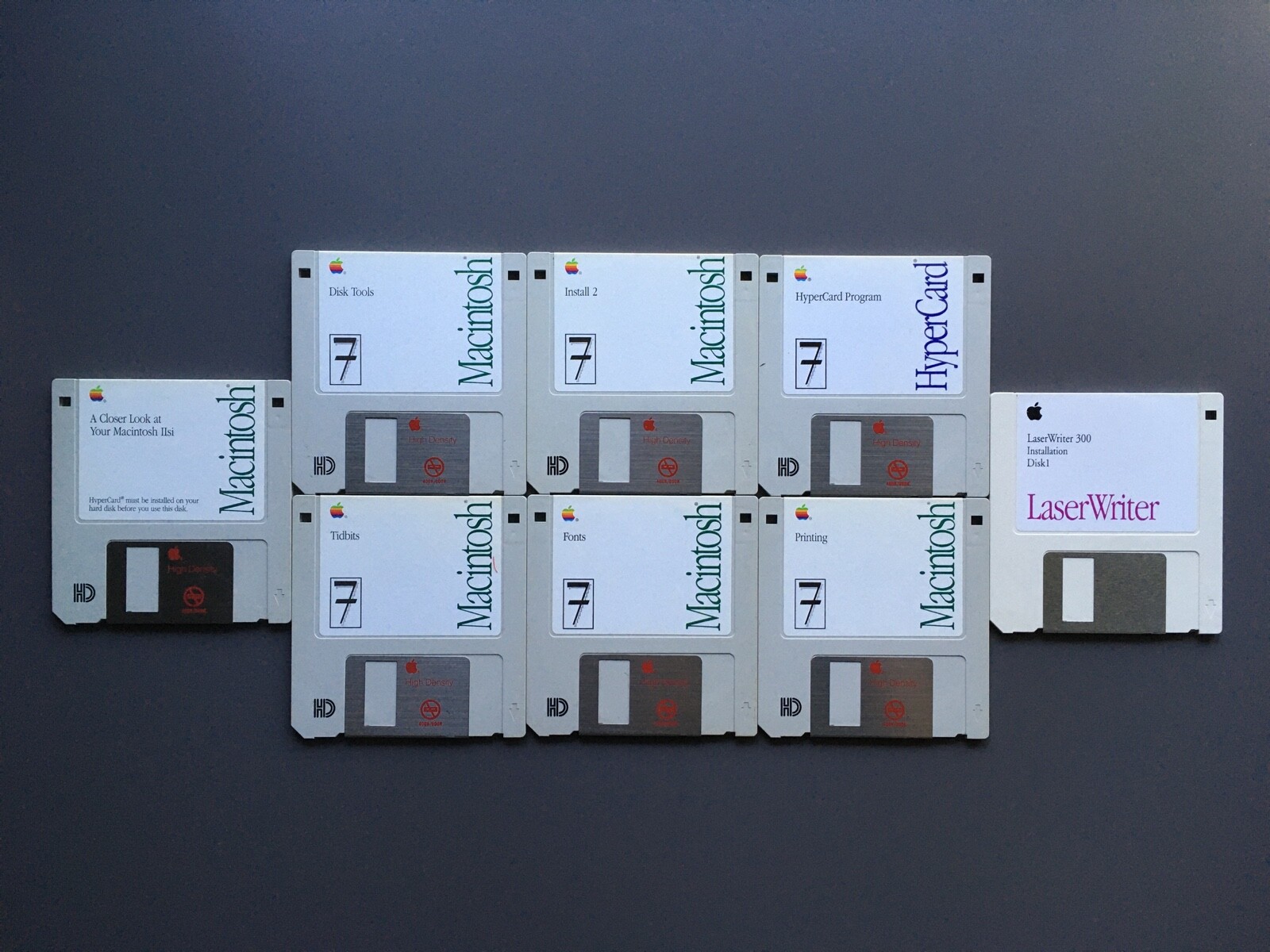 Vintage Software - Apple Macintosh System 7 & Laser Writer Floppy Disks Classic Vintage Software - Apple Macintosh System 7 & Laser Writer Floppy Disks Classic