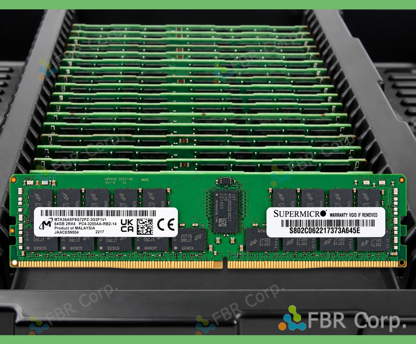 Grade A Micron 64GB PC4-3200AA DDR4 2Rx4 RDIMM RAM MTA36ASF8G72PZ-3G2 LOT Grade A Micron 64GB PC4-3200AA DDR4 2Rx4 RDIMM RAM MTA36ASF8G72PZ-3G2 LOT
