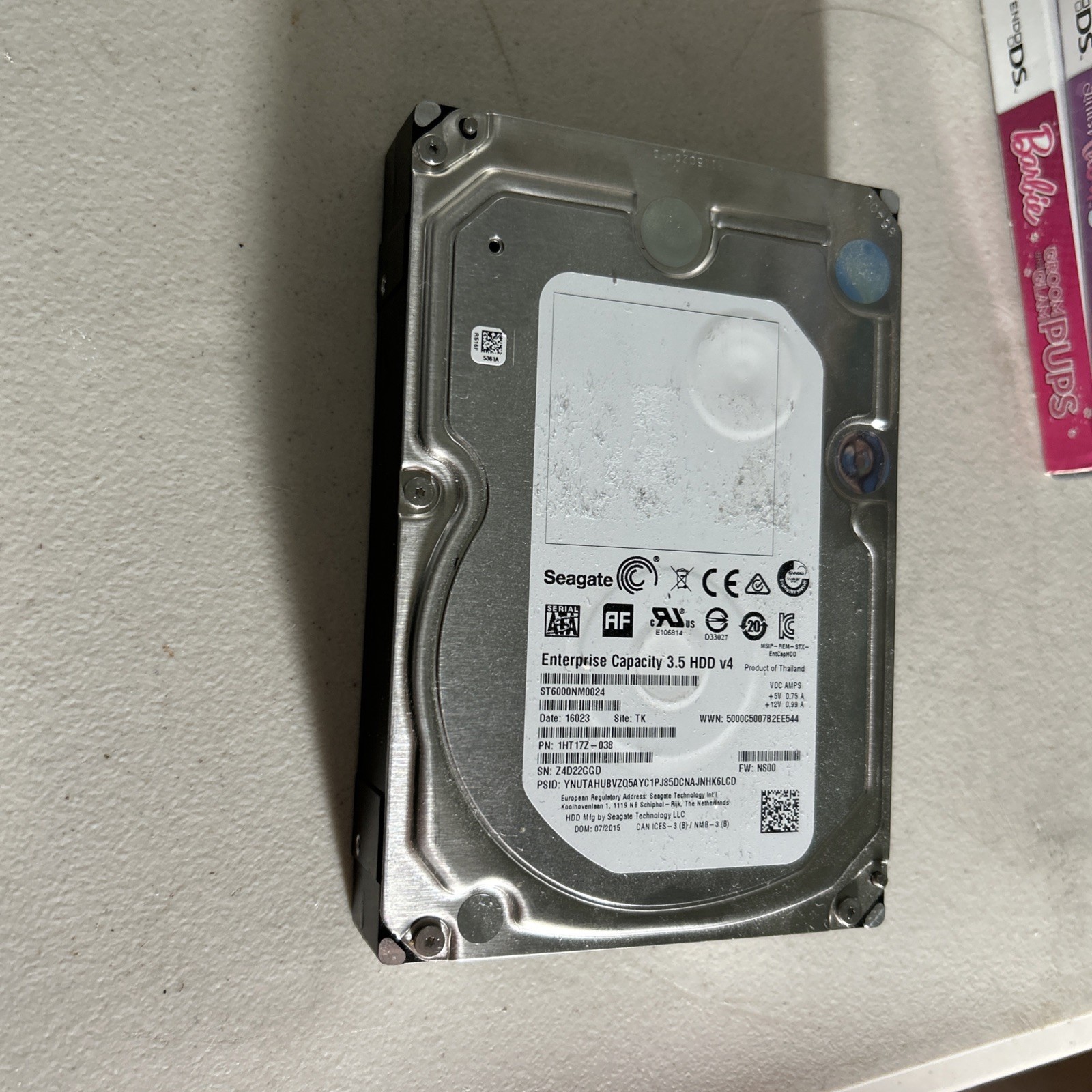 6TB Seagate Enterprise Capacity 3.5 HDD v4 ST6000NM0024 6TB Seagate Enterprise Capacity 3.5 HDD v4 ST6000NM0024