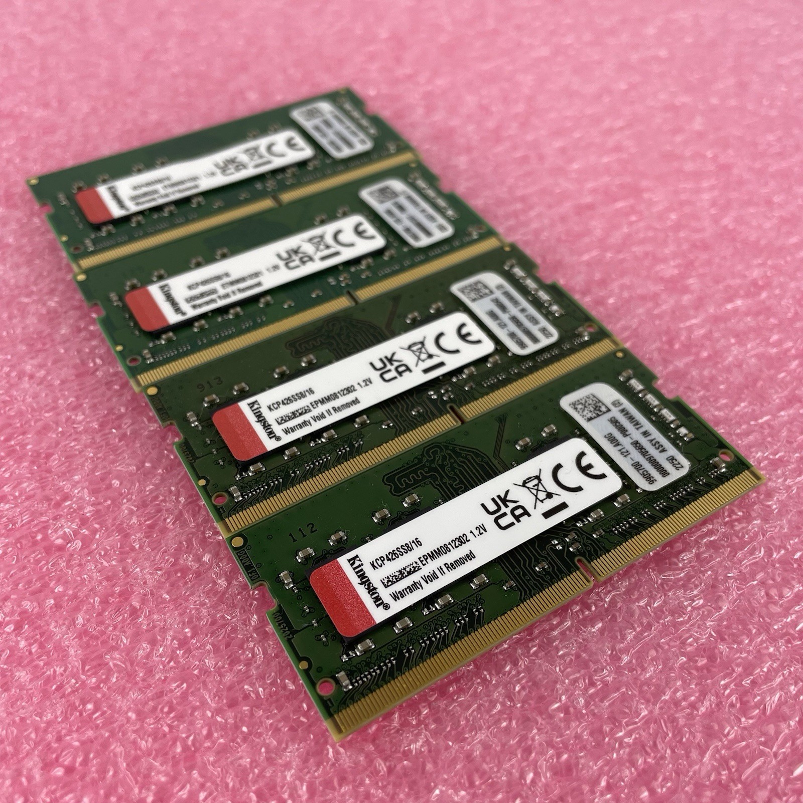 Kingston KCP426SS8/16 16GB DDR4 2666MHz 260-Pin SODIMM Memory Lot of 4 Kingston KCP426SS8/16 16GB DDR4 2666MHz 260-Pin SODIMM Memory Lot of 4