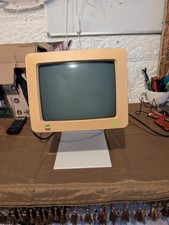 VINTAGE APPLE COMPUTER MONITOR Mdl# G090H w/Stand Jun1984 POWERS ON*REPAIR*B4100 picture