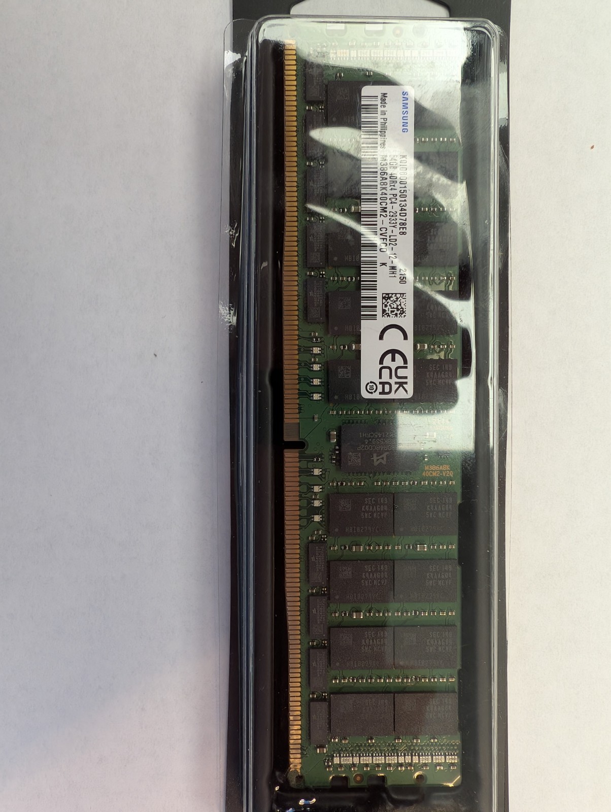 Samsung 64GB 4DR4 PC4-2933Y DDR4-2933 ECC REG LRDIMM Server RAM M386A8K40CM2 Samsung 64GB 4DR4 PC4-2933Y DDR4-2933 ECC REG LRDIMM Server RAM M386A8K40CM2