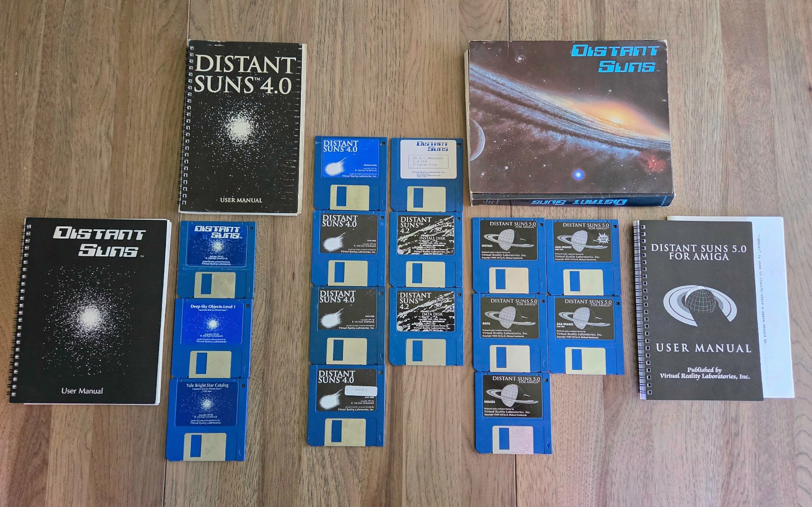 Vintage AMIGA Software - Distant Suns 3.0, 4.0, and 5.0, 15-Disk 3.5\